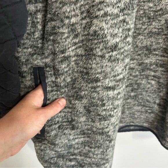 Abercrombie & Fitch Gray Fleece Pullover Snap Up Cozy Sweatshirt Women’s SIze XL - Picture 4 of 8